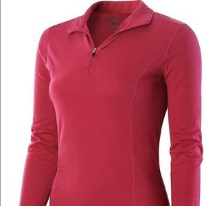 Hot Chillys Women's Pepper Skins Zip-T Top Size XS